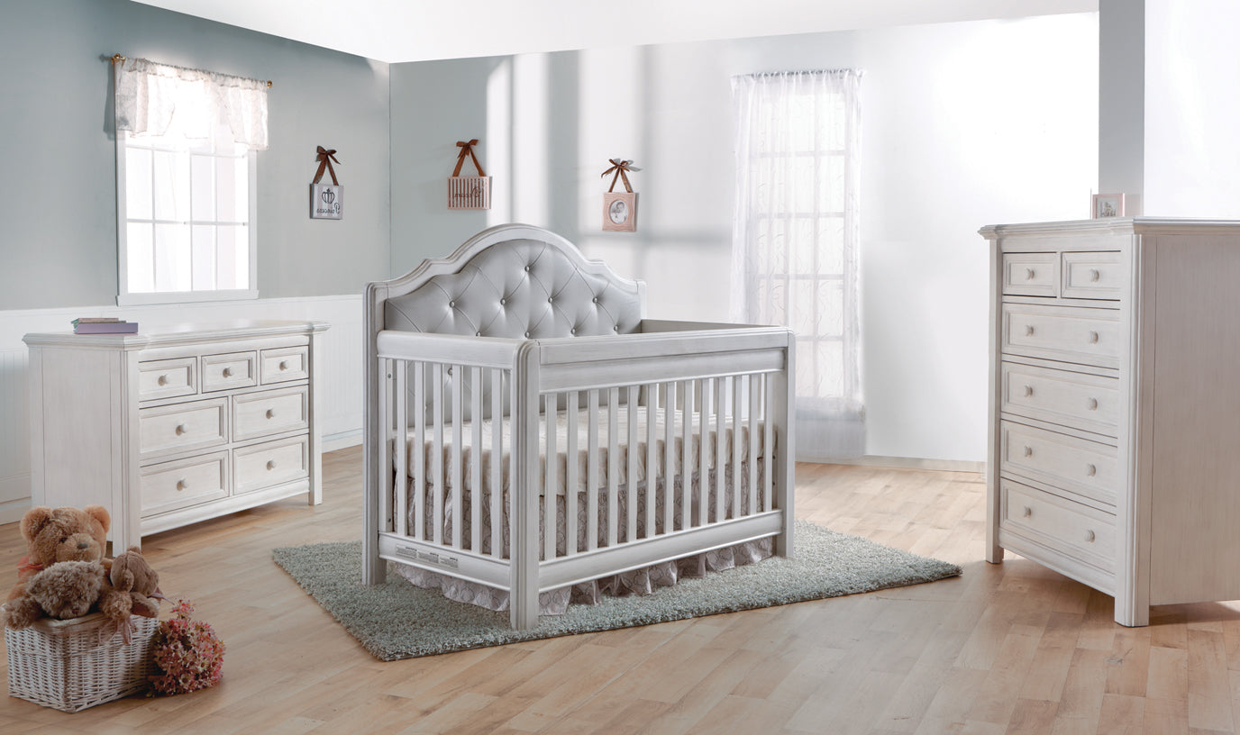 Cristallo Forever Crib with Grey Vinyl Panel image 1