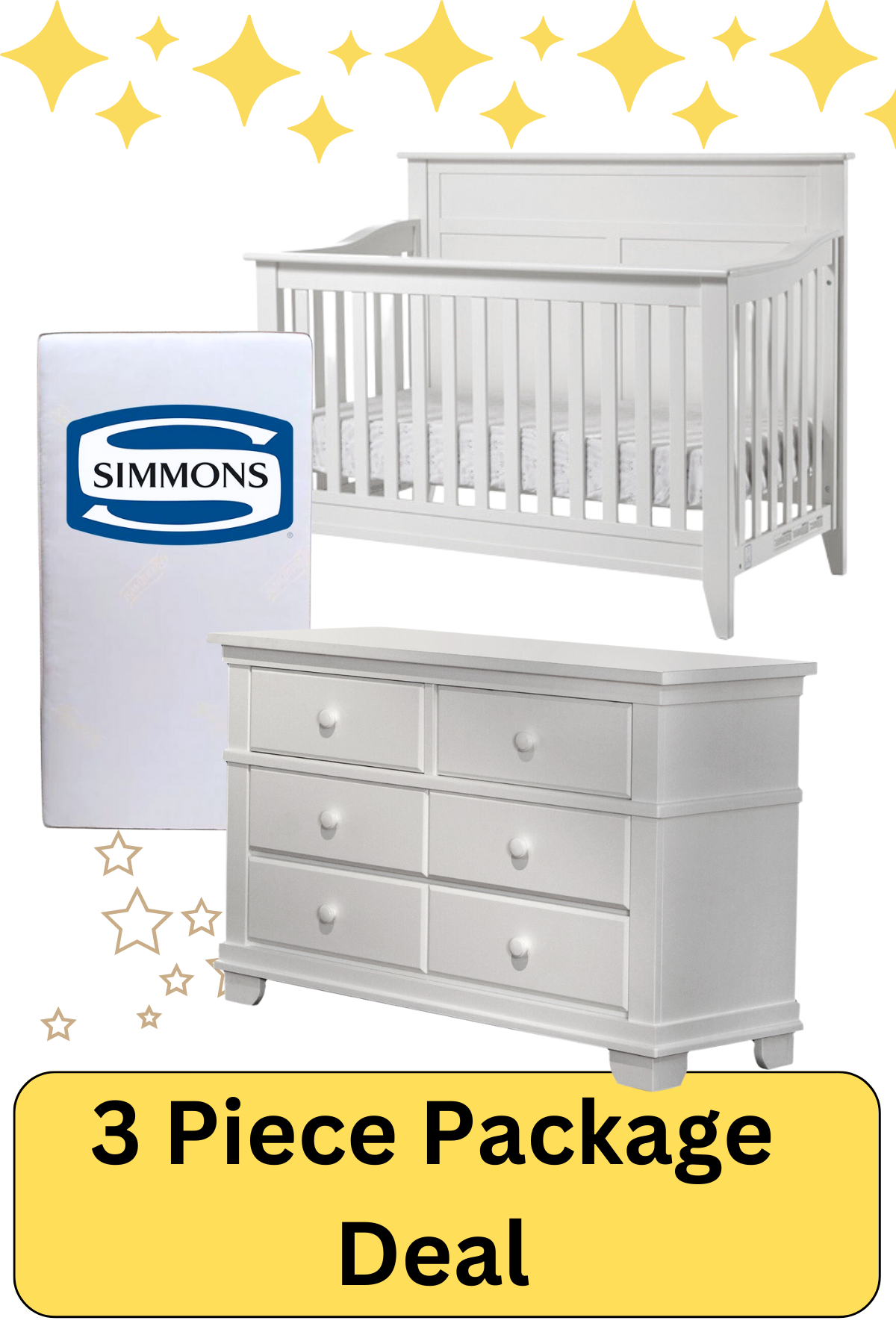 Napoli 3 piece Package deal in White image 3