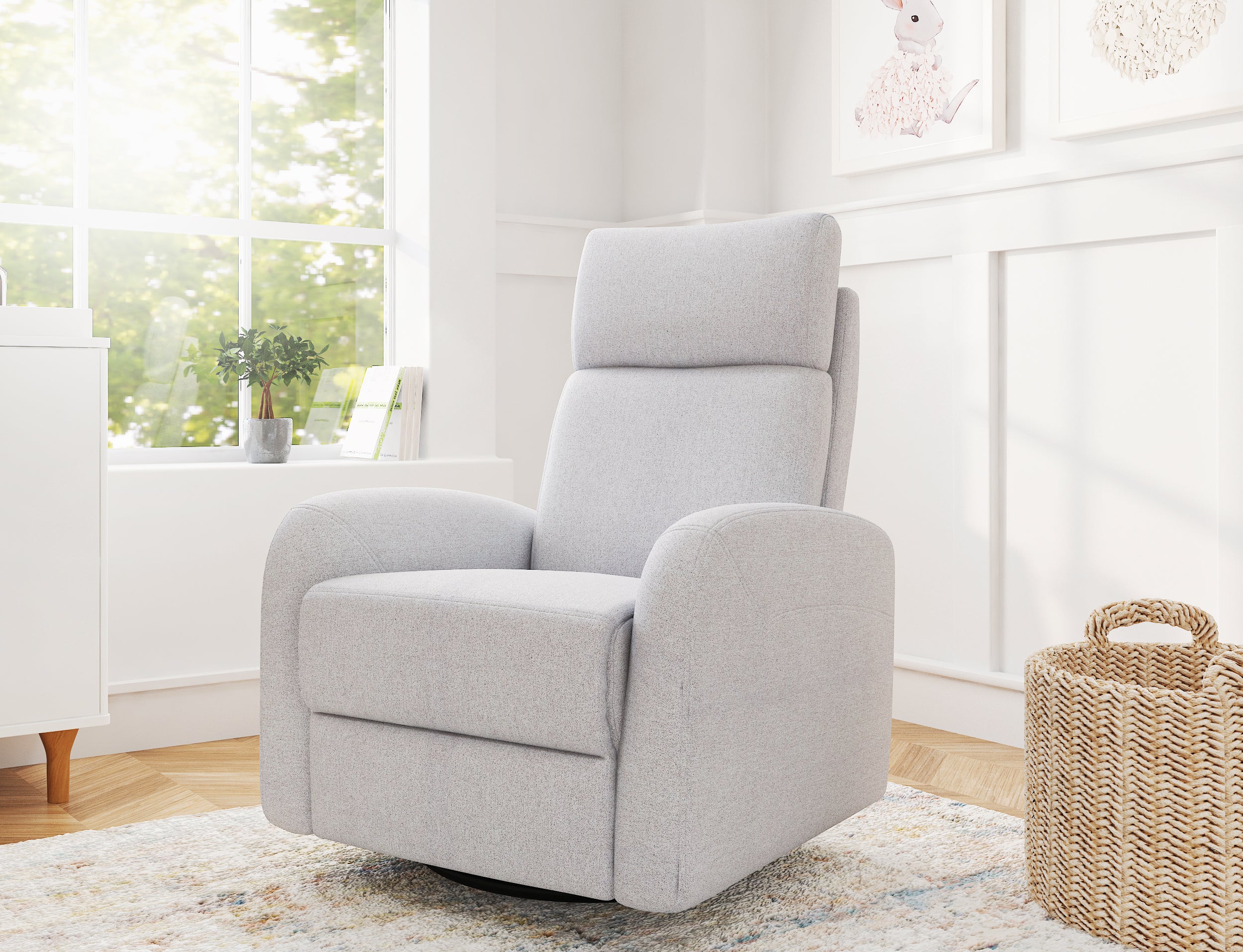 Serena Triple Power Swivel Glider Recliner in Grey