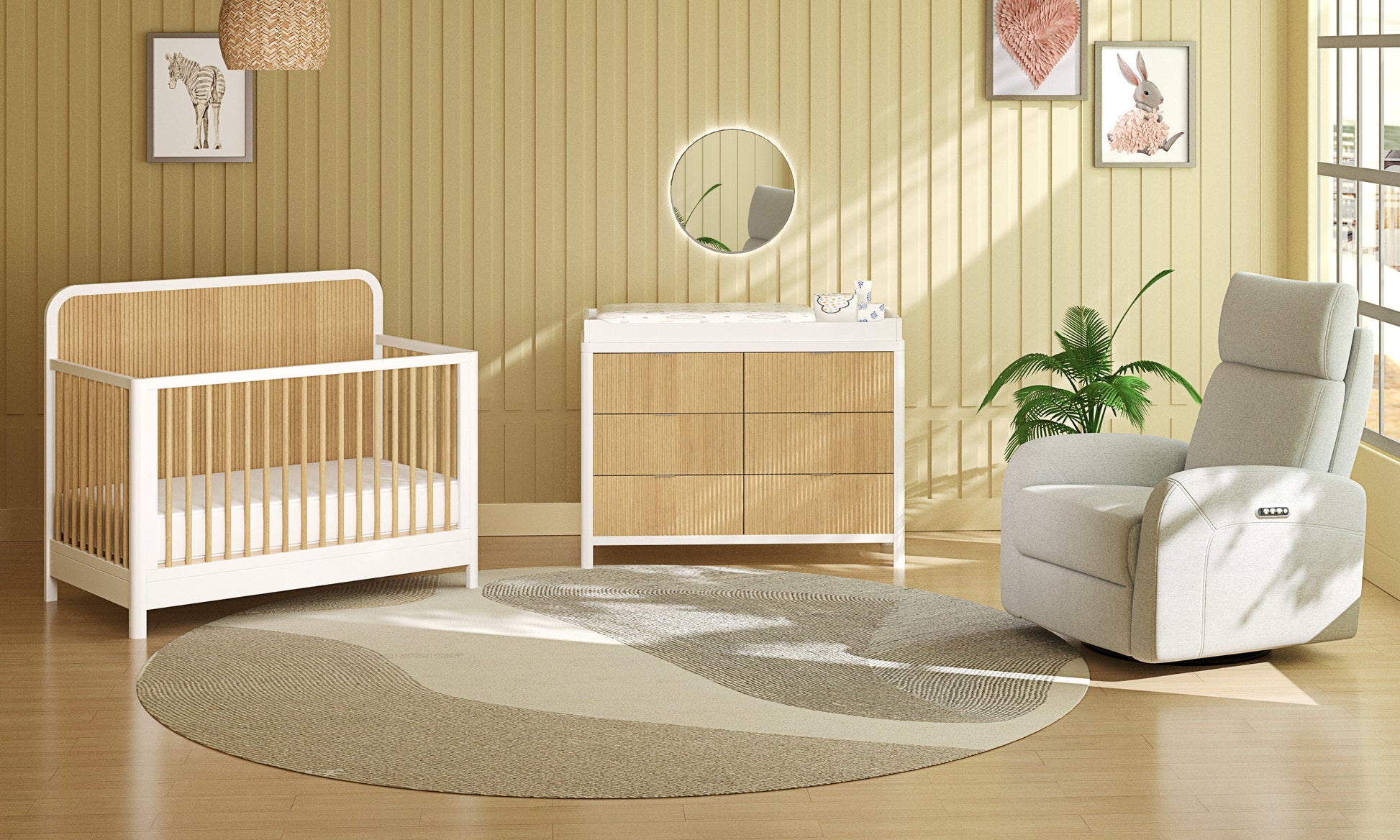 Milano Dresser in Natural/White image 3