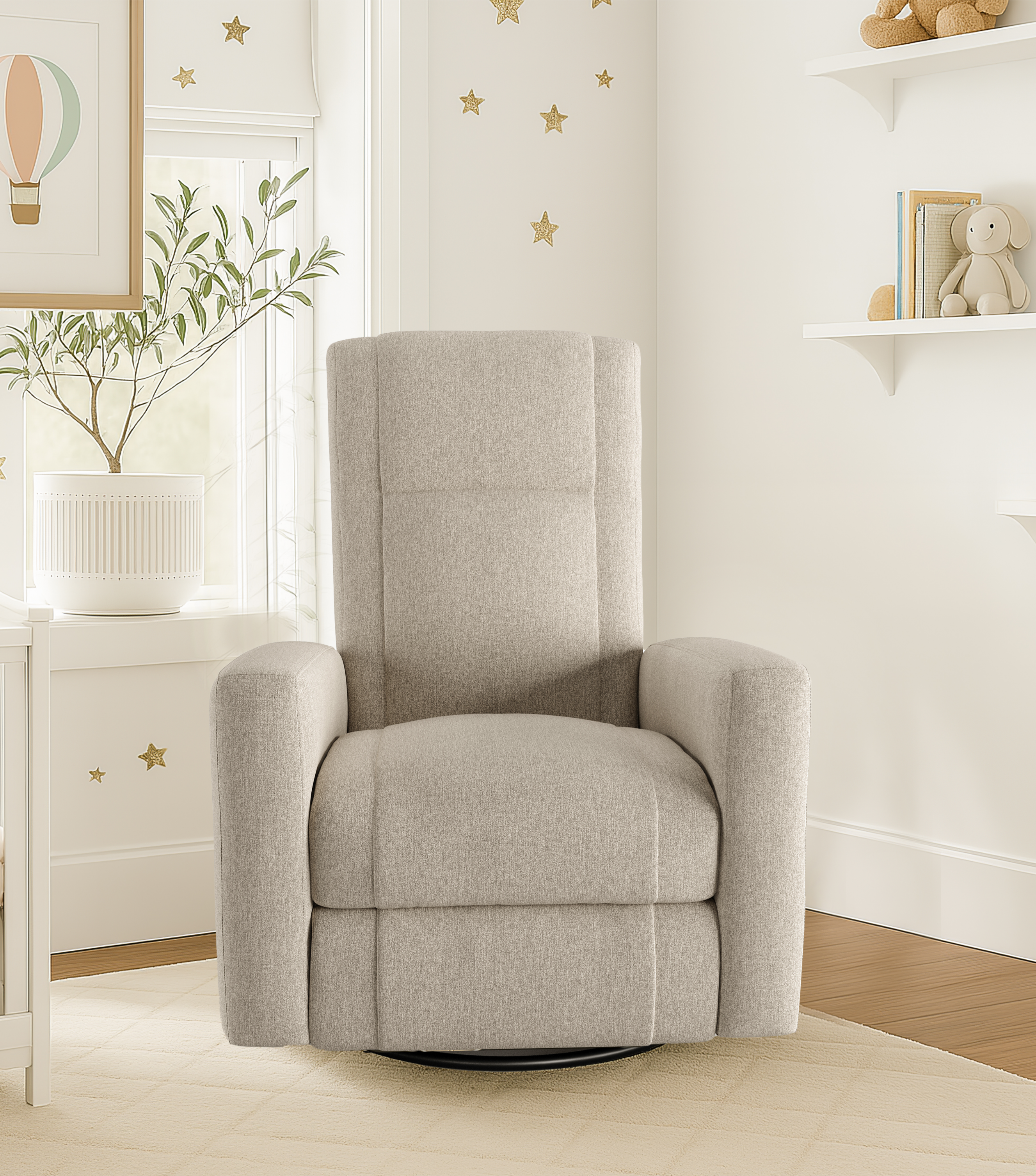 Dream Manual Swivel Glider Recliner in Sand image 2