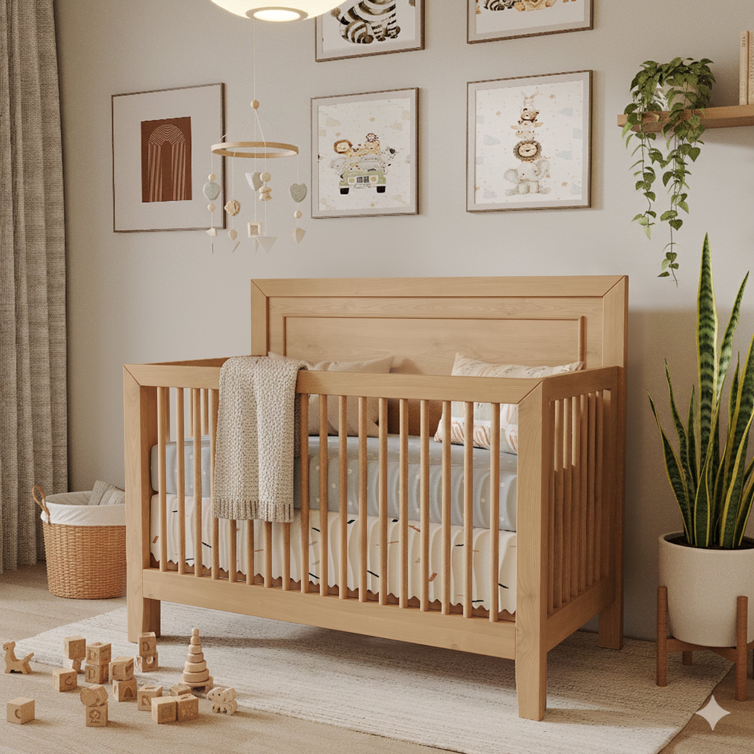 Birch Convertible Crib in Natural