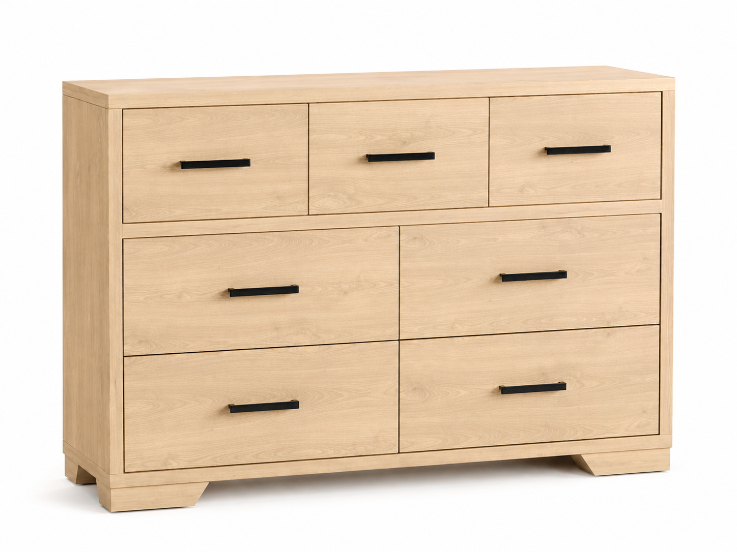 Color: Natural | Birch 7 Drawer Double Dresser