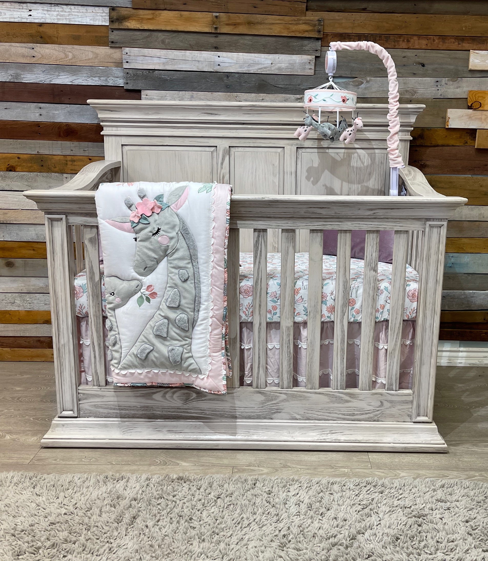 Chic Convertible Crib in Rustic White image 2