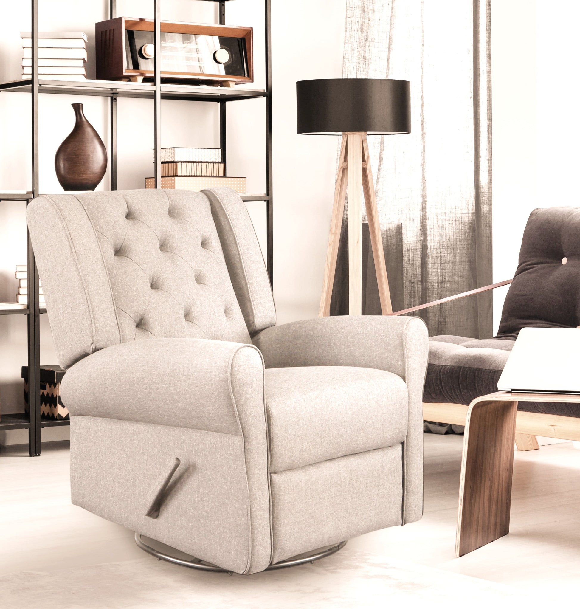 Hayley Swivel/Glider Recliner in Sand image 0