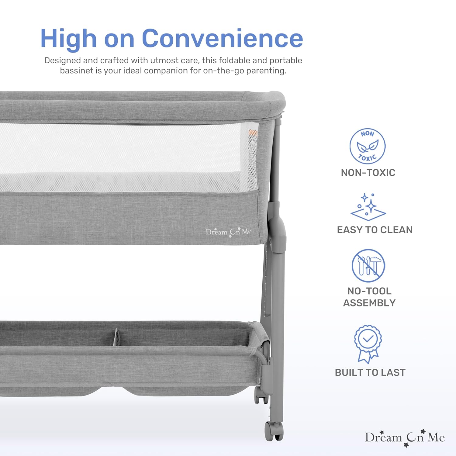 Calypso Portable Bassinet with Wheels image 4