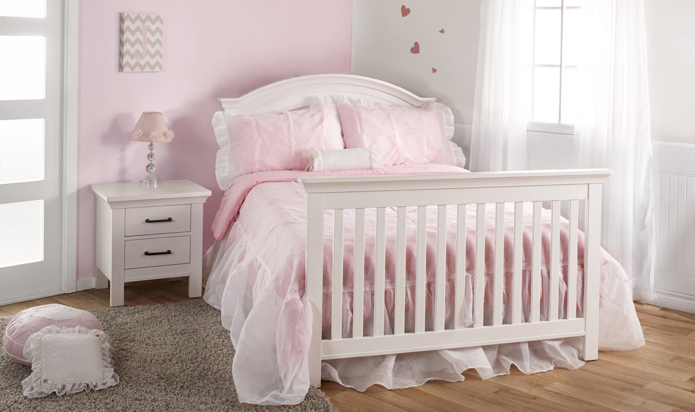 Como Arched Top Forever Crib in Vintage White
