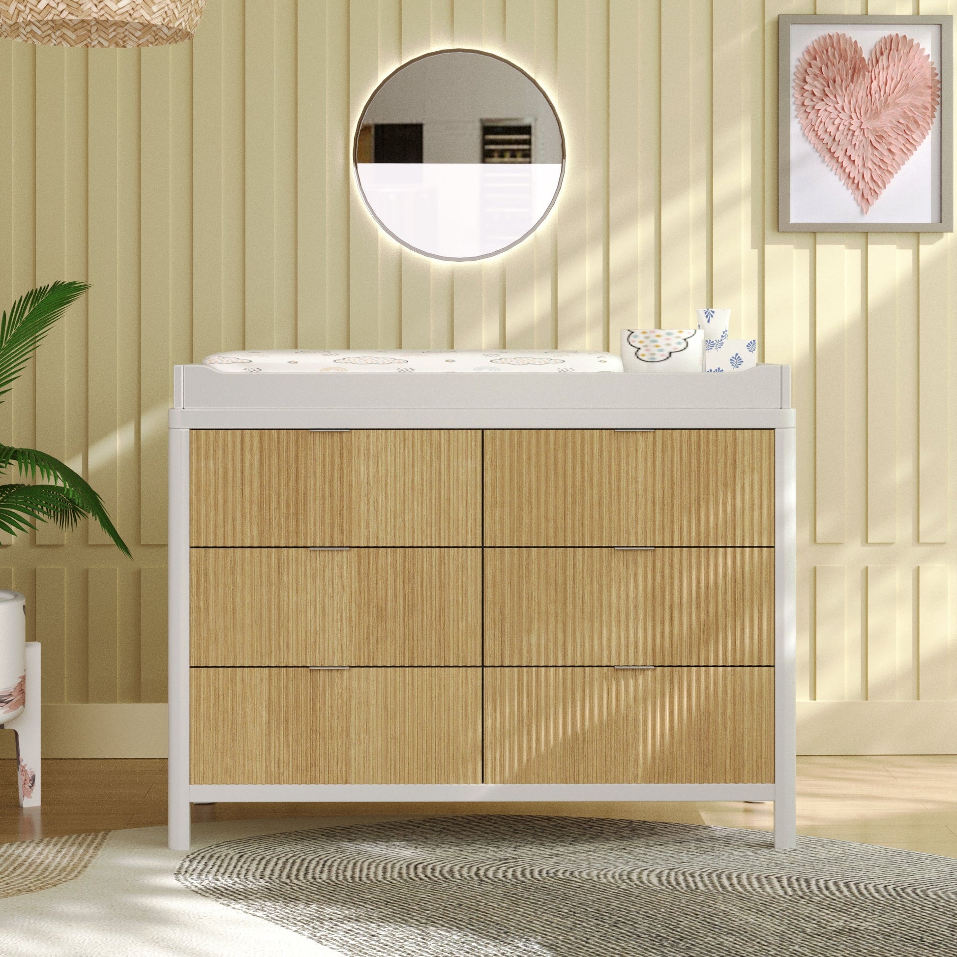 Milano Dresser in Natural/White image 5