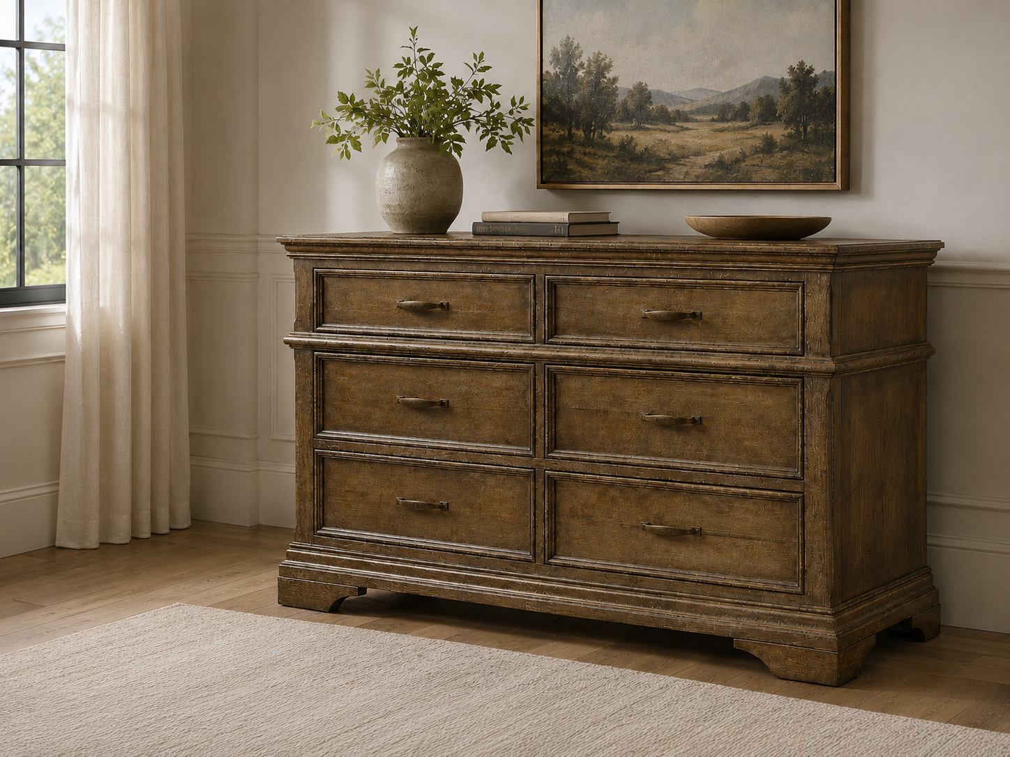 Color: Cafe au Lait | Kerrigan 6 Drawer Dresser