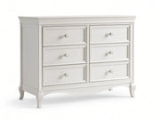 Color: Vintage White | Pali Diamante Collection Double Dresser in Vintage White