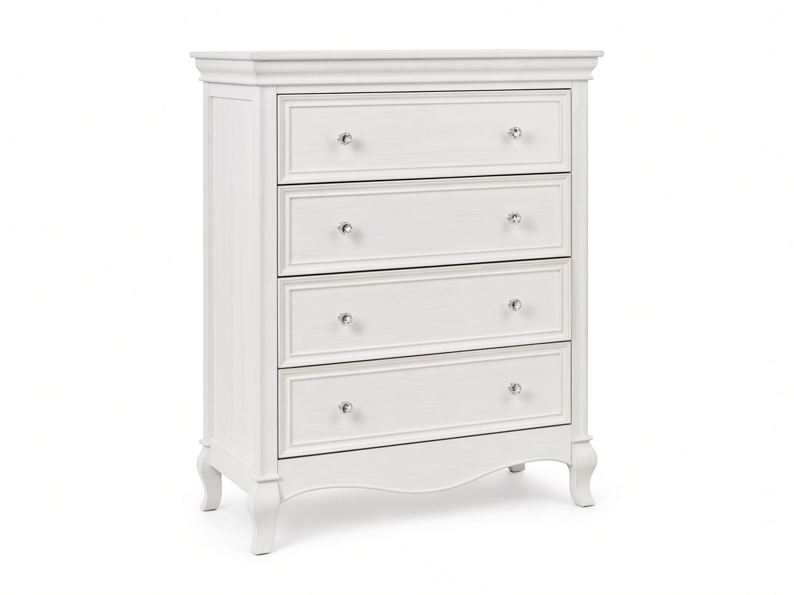 Color: Vintage White | Pali Diamante 4 Drawer Chest