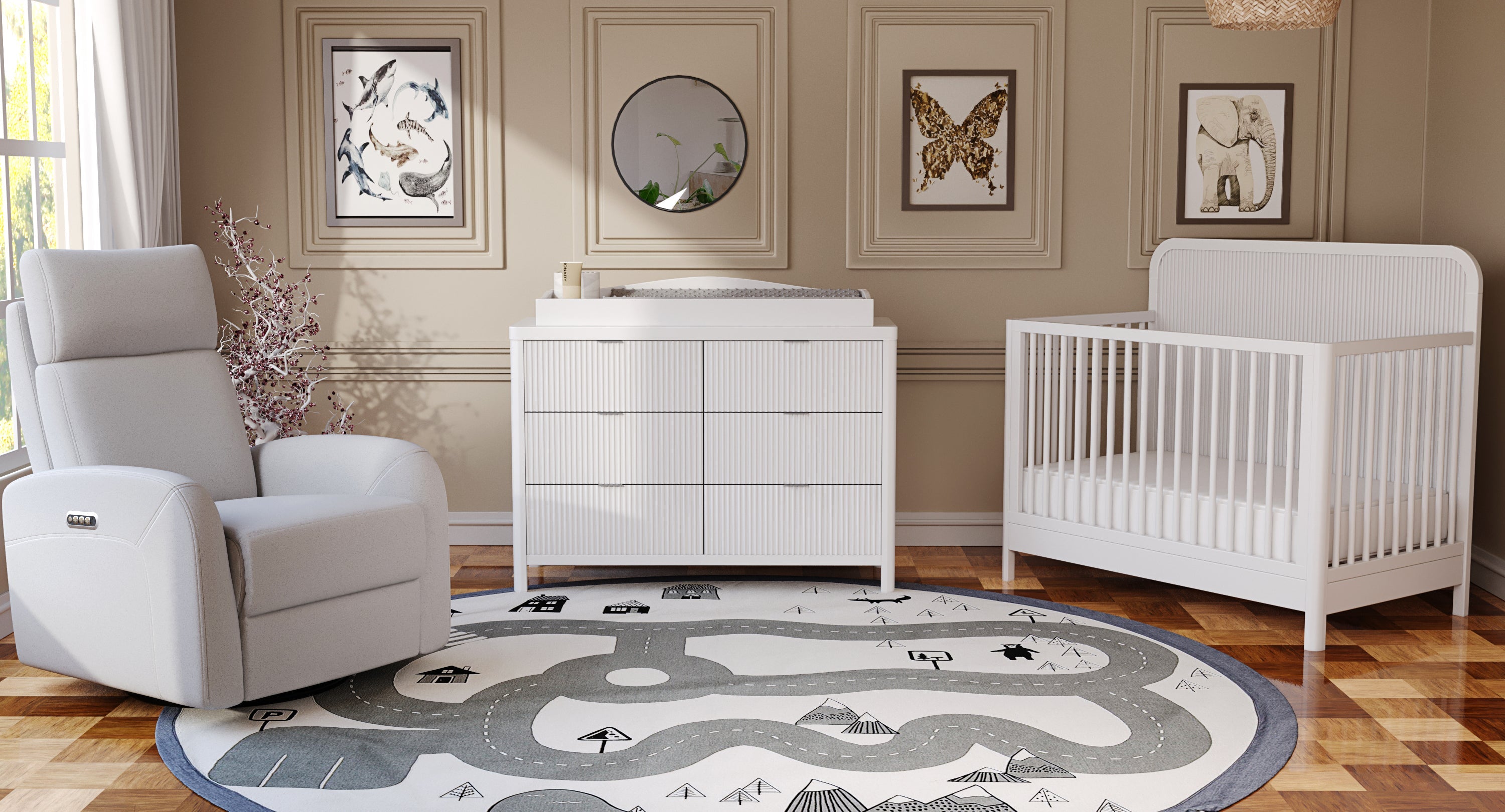Milano Dresser in White