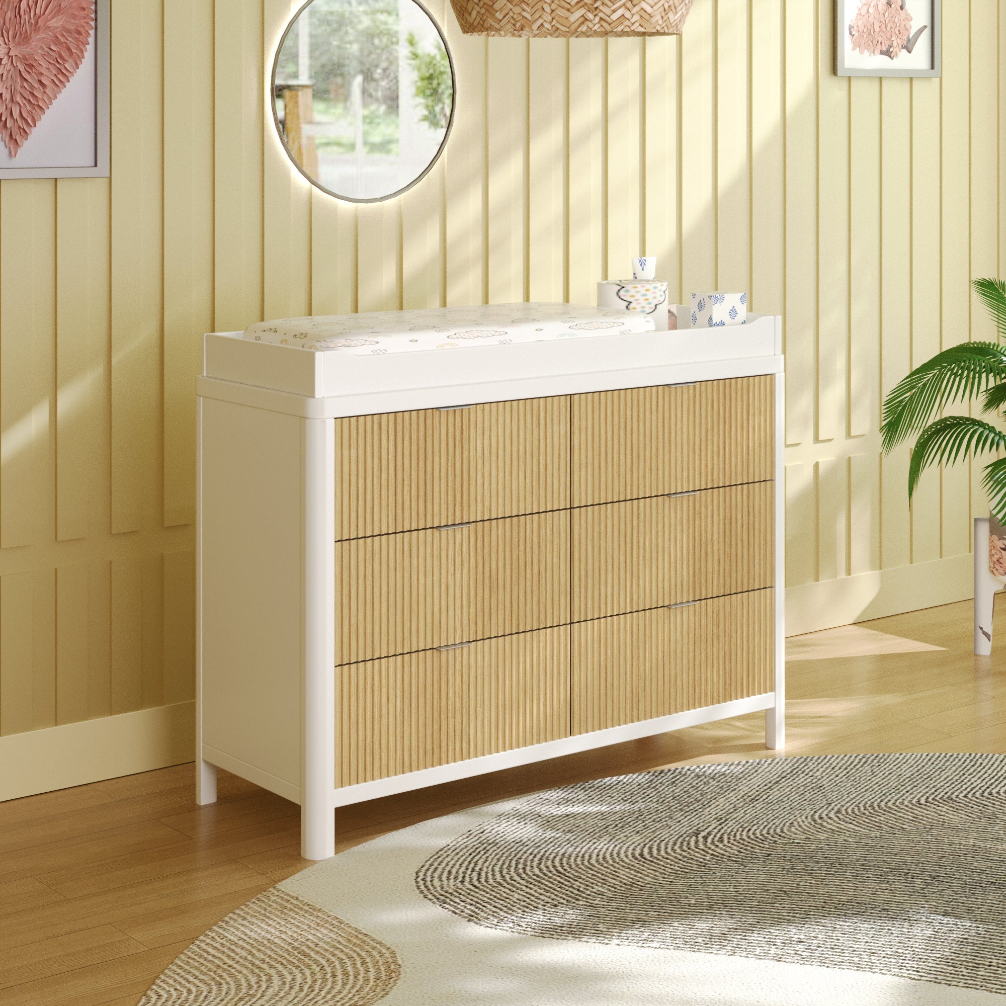 Milano Dresser in Natural/White image 2