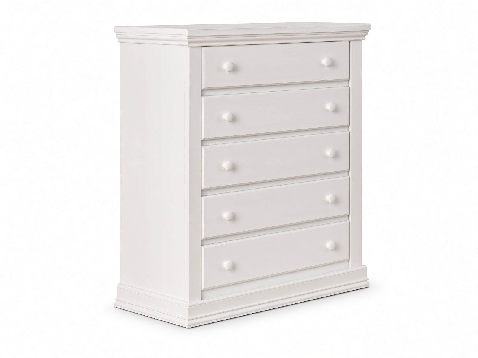 Color: White | Modena 5 Drawer Chest