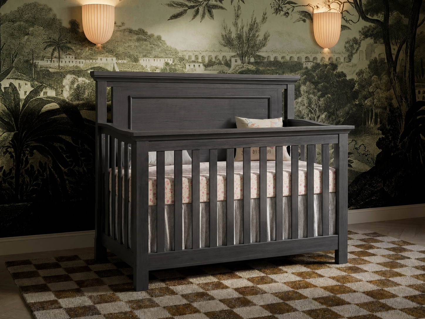 Color: Granite | Como Flat Top Crib
