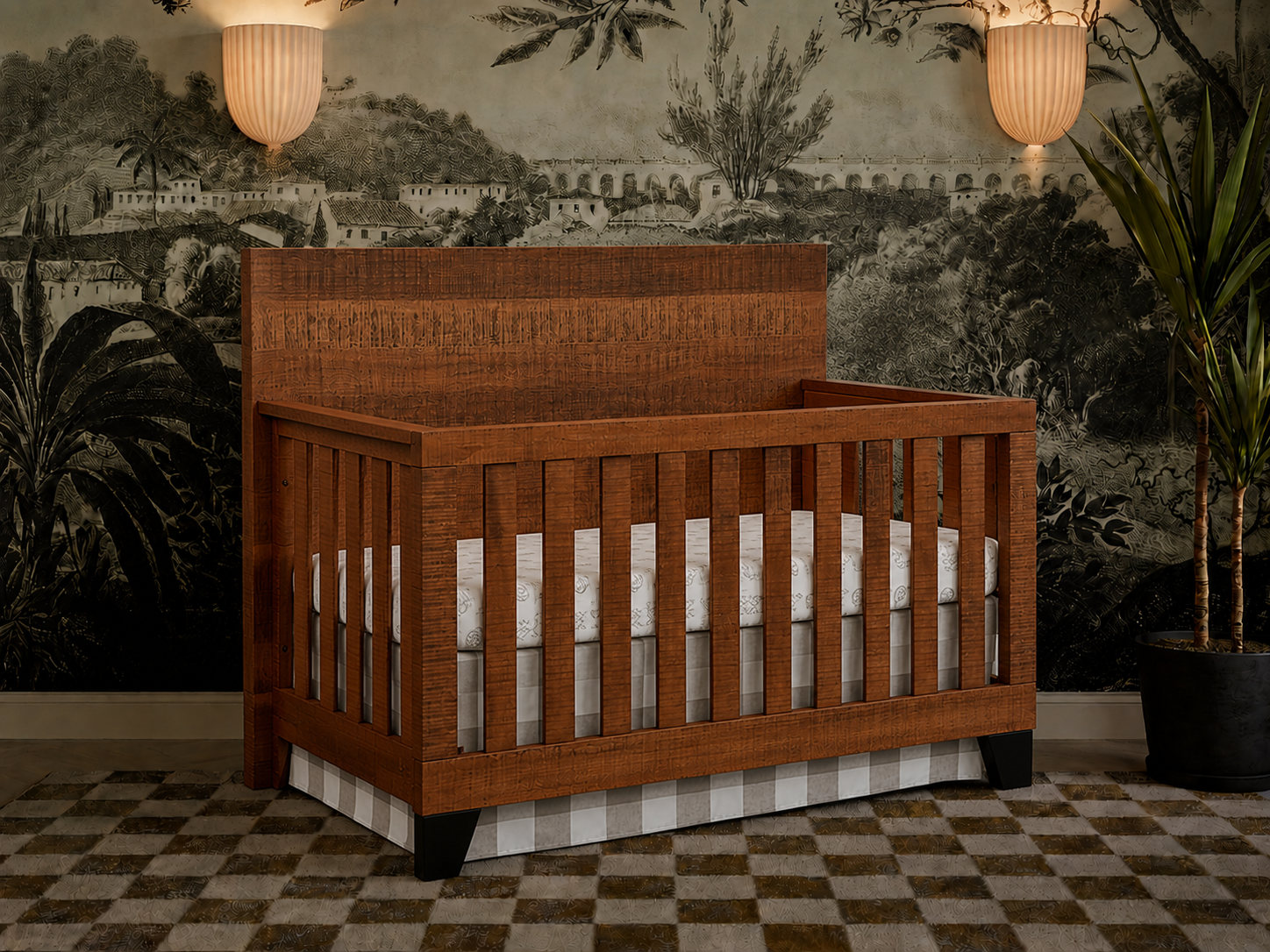 Color: Brushed Wheat | Urban Rustic Convertible Crib