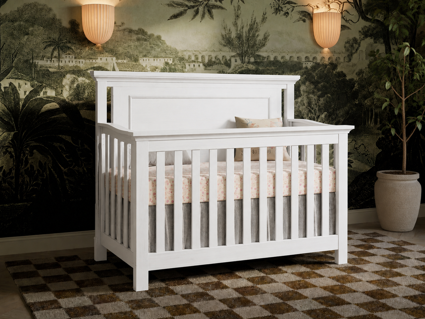 Color: White | Como Flat Top Crib