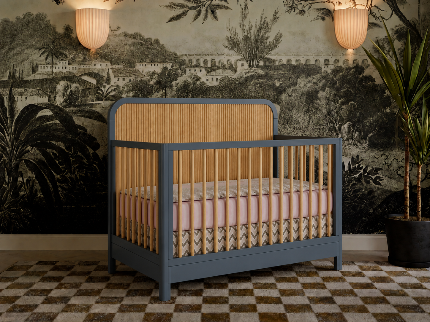 Color: Graphite/Natural | Milano Crib