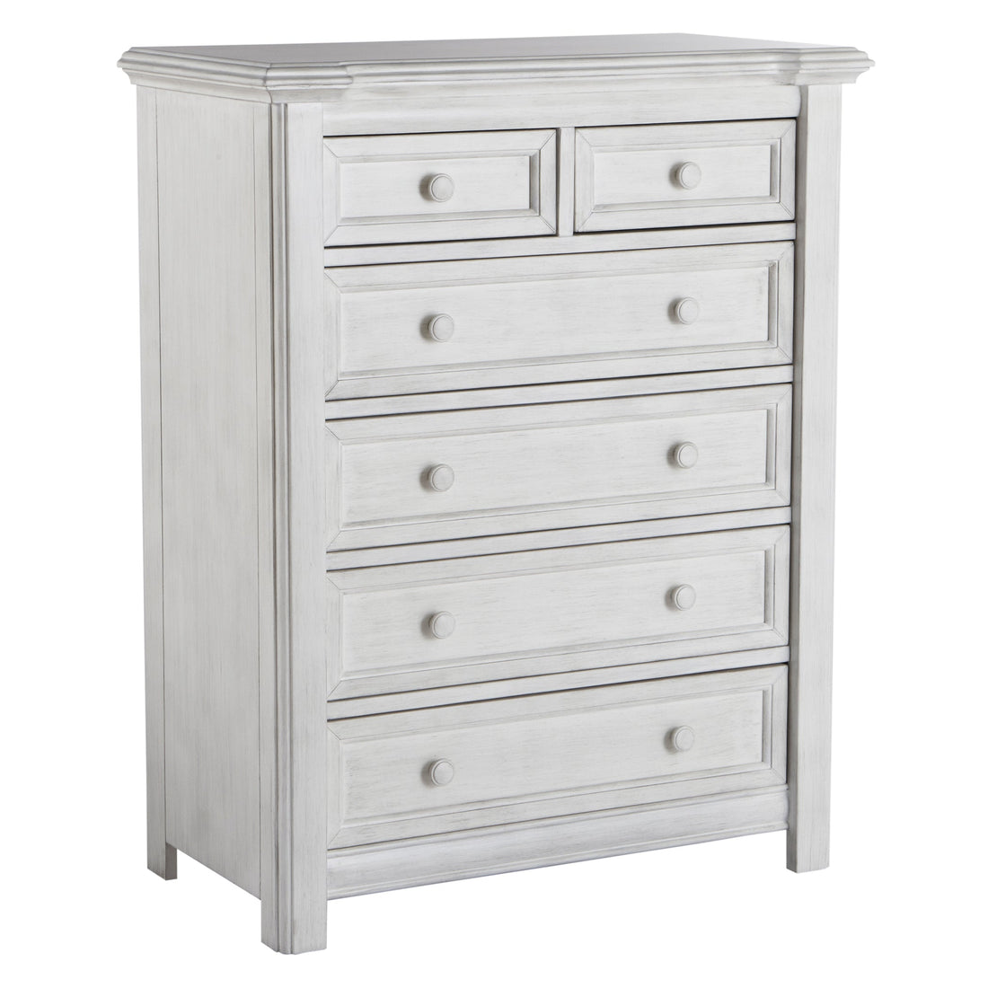 Cristallo 5-Drawer Chest in Vintage White image 0