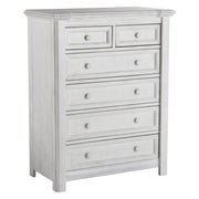 Cristallo 5-Drawer Chest in Vintage White image 0