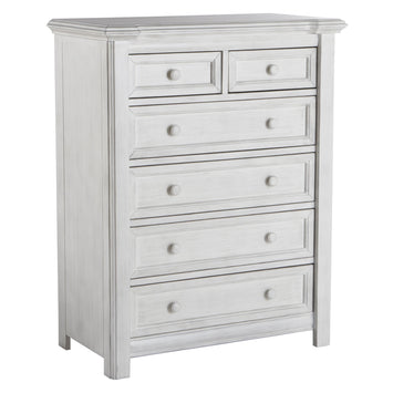 Cristallo 5-Drawer Chest in Vintage White image 0