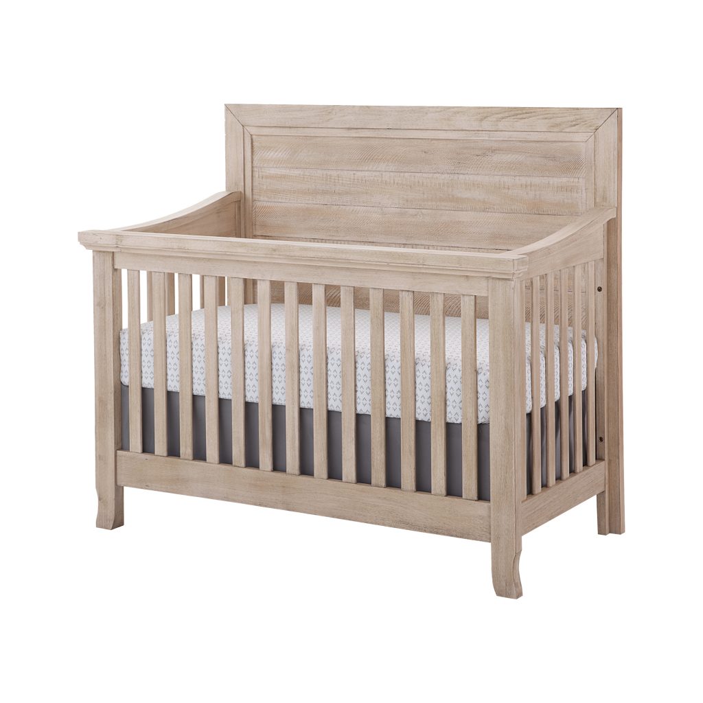 Remi Flat Top Convertible Crib in Sugarcoat finish image 0