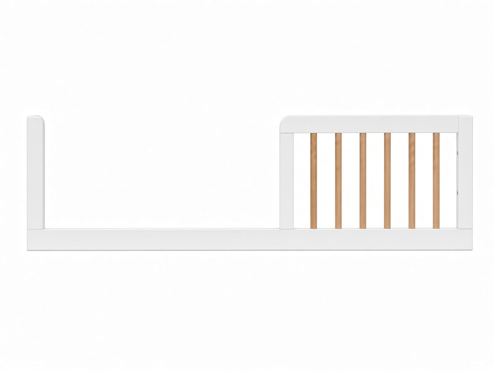 Color: White/Natural | Lollipop crib Toddler Rail