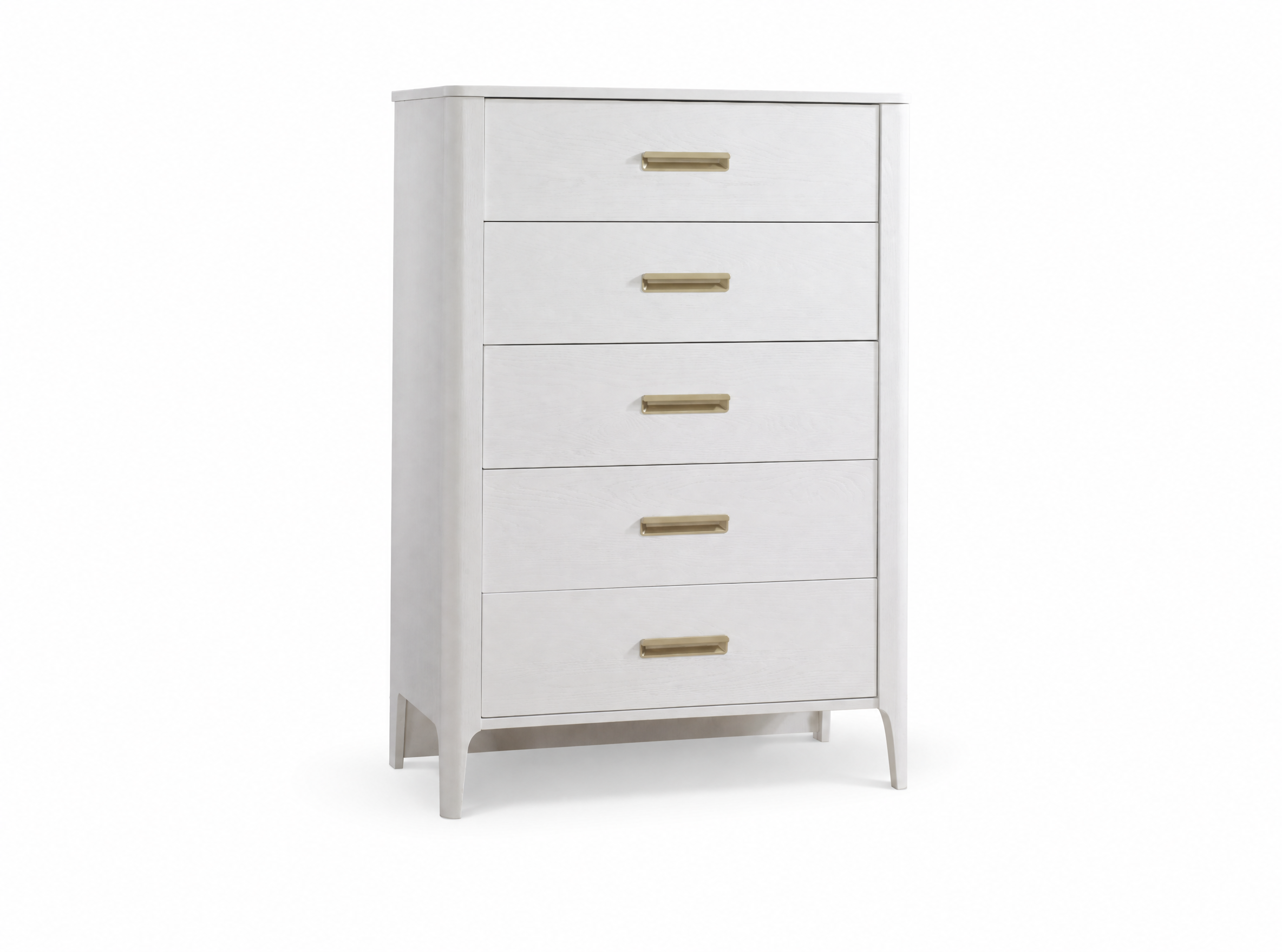 Color: White | Palo 5 Drawer Tall Chest