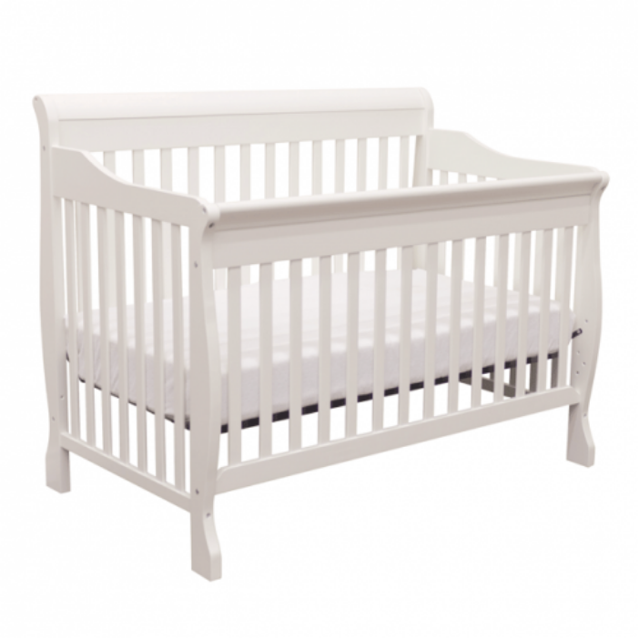 Naples convertible crib in White finish image 1