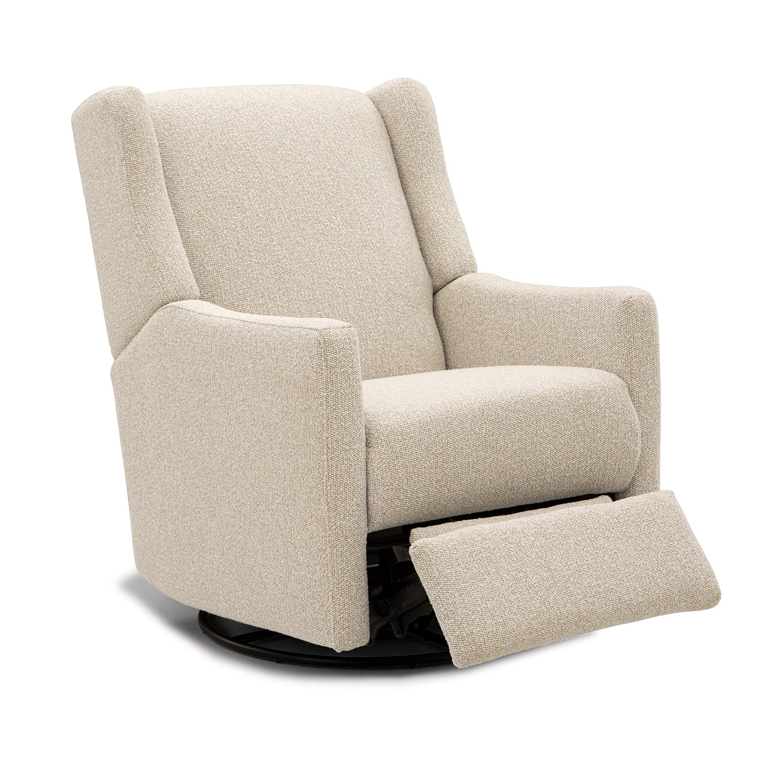 Lillian Manual Swivel Glider Recliner Beige | Baby Warehouse