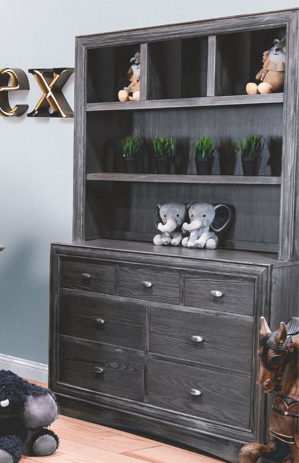 Preston Top Hutch in Granite image 1