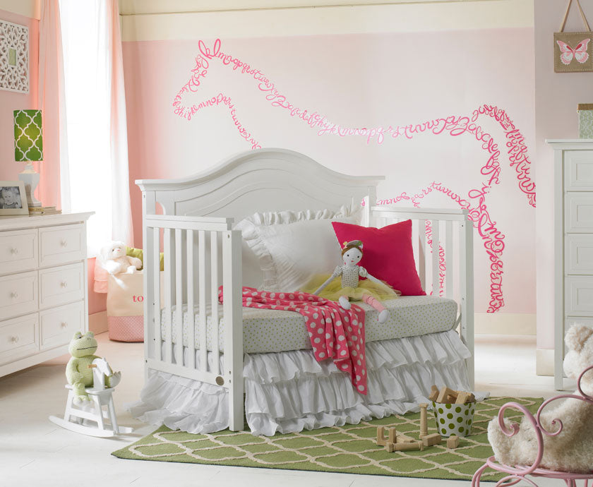 Catania Convertible Crib in White Finish image 6