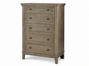 Color: Sand | Leland 5 Drawer Chest