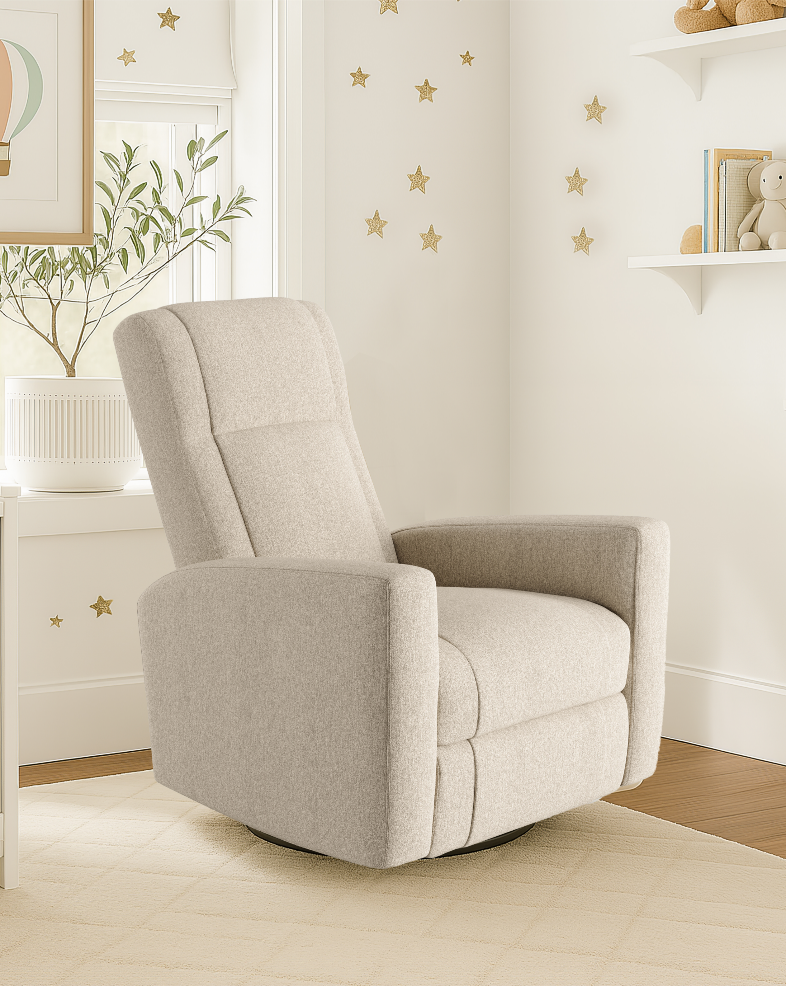 Dream Manual Swivel Glider Recliner in Sand