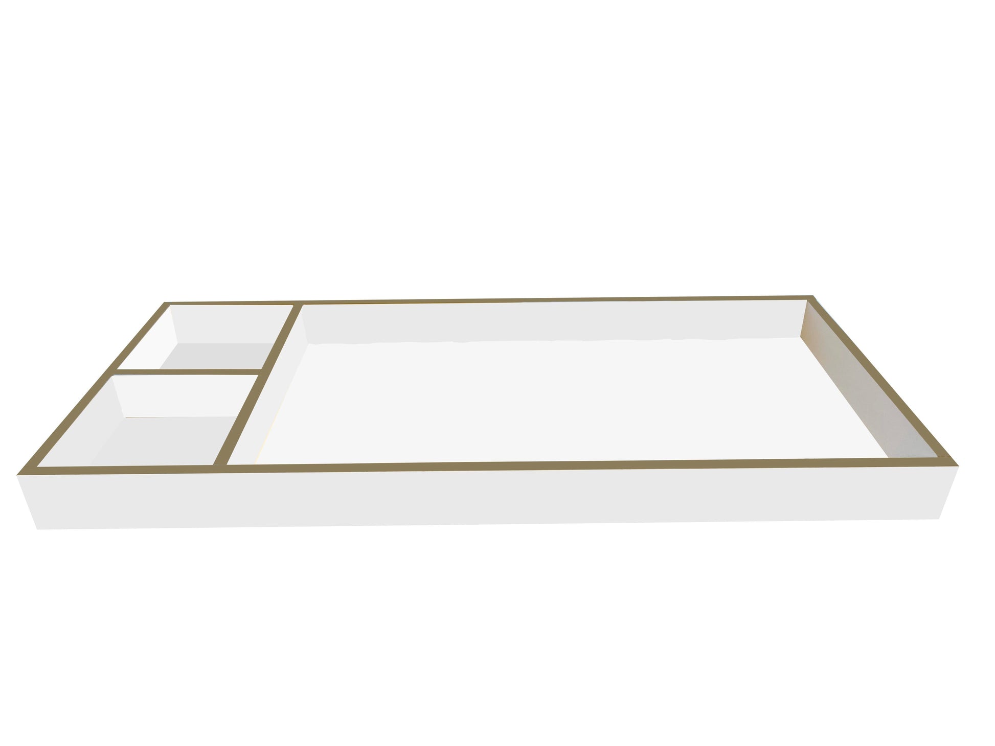 Glendale Changing Tray in white and gold finish image 0