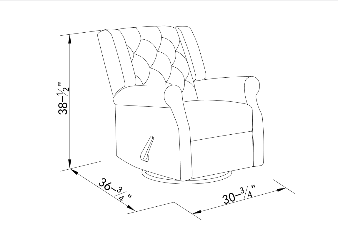 Hayley Swivel/Glider Recliner in Sand image 5
