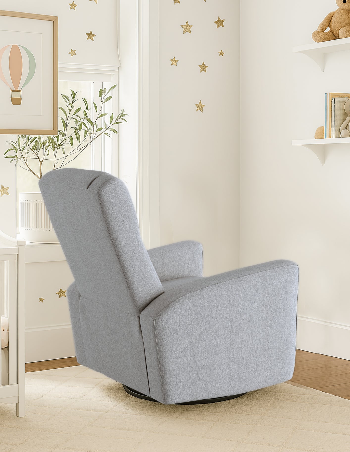 Dream Manual Swivel Glider Recliner in Grey image 3