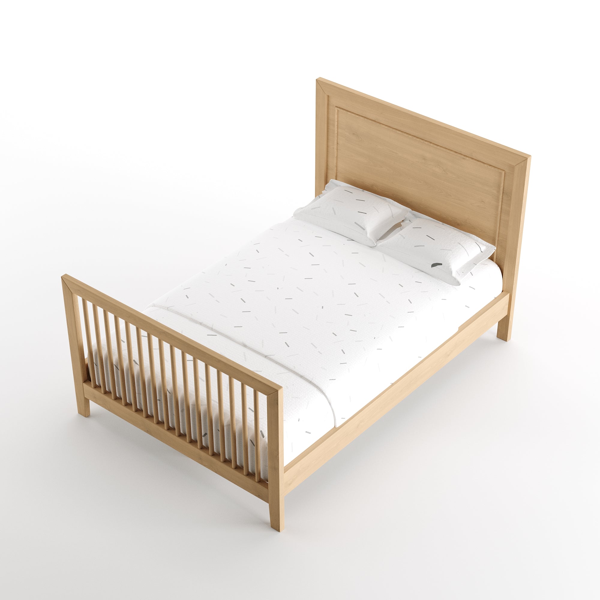 Conversion Rails for Natural Birch crib image 1