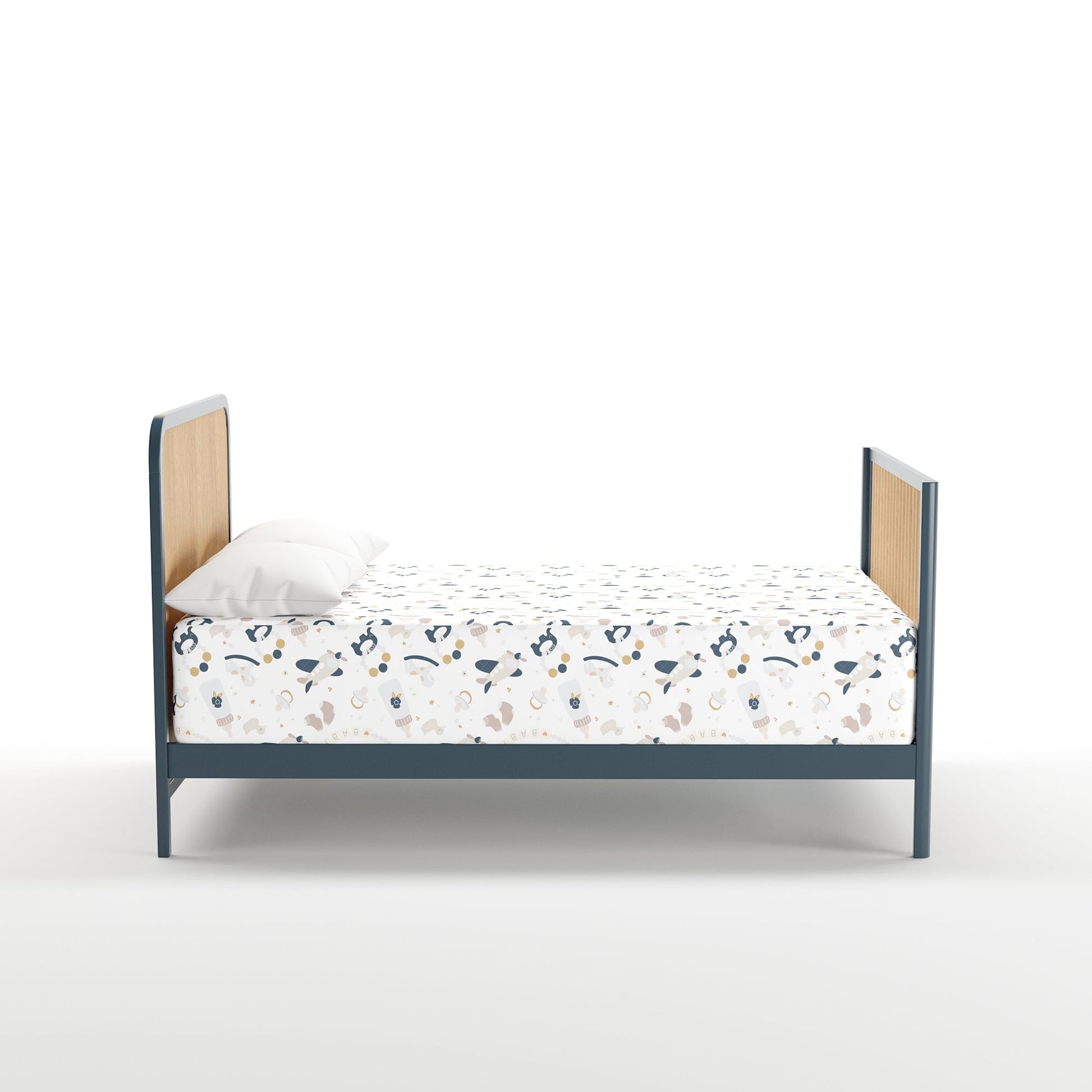 Milano Crib in Graphite/Natural