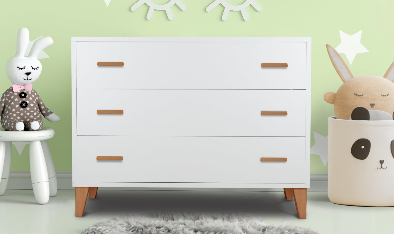 Caravaggio Dresser in White/Walnut