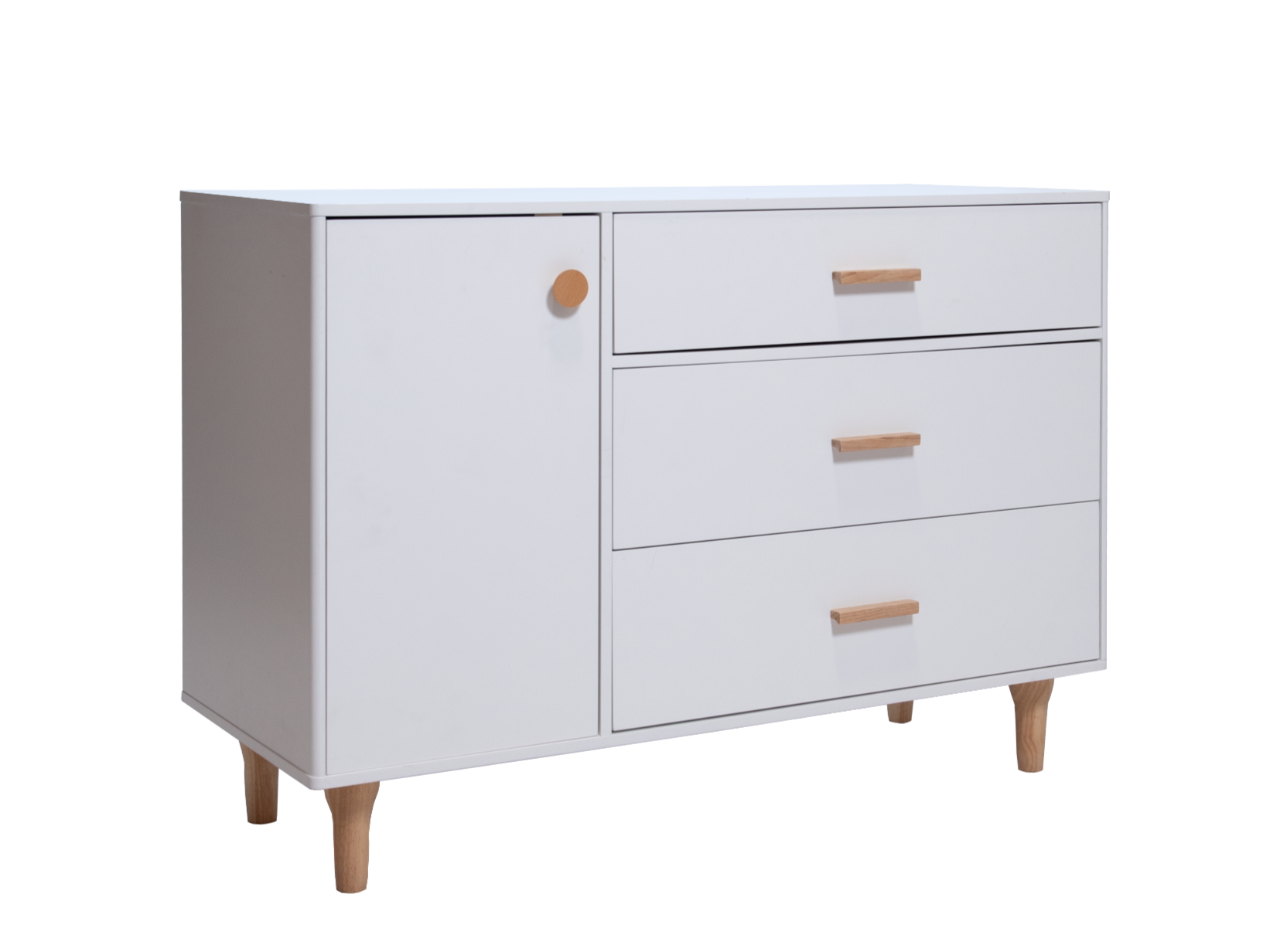 Lollipop 3 Drawer Dresser White/Natural | Baby Warehouse | Baby