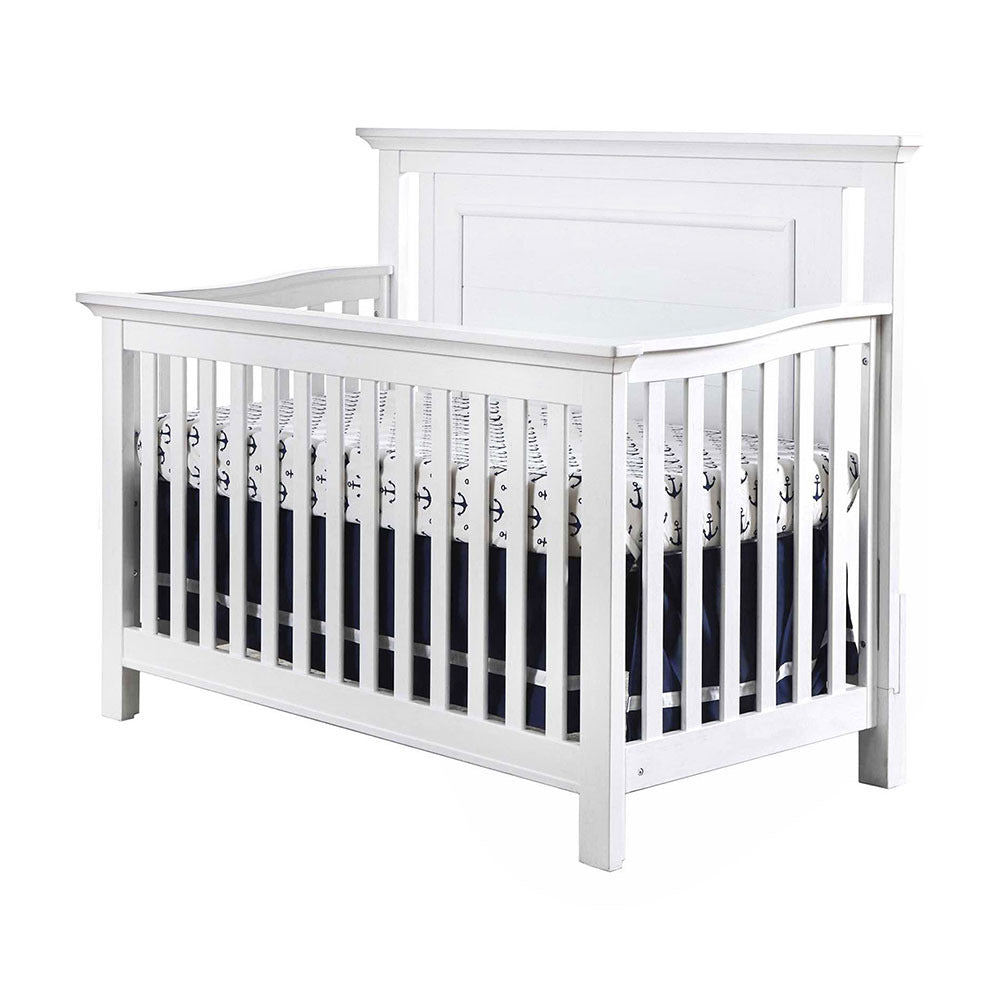Como Flat Top Crib in Vintage White