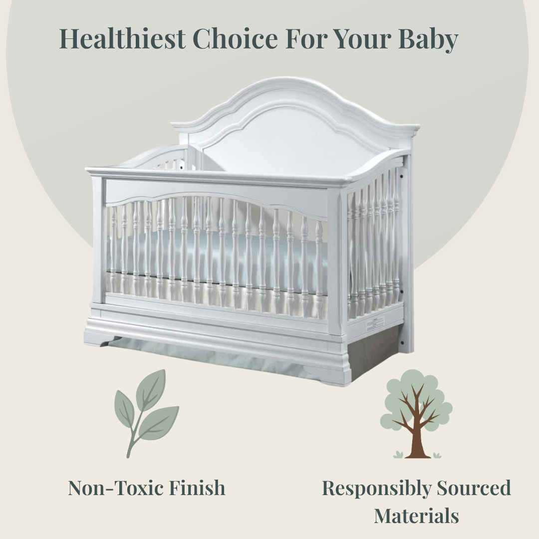 Athena Collection Convertible Crib in Belgium Cream