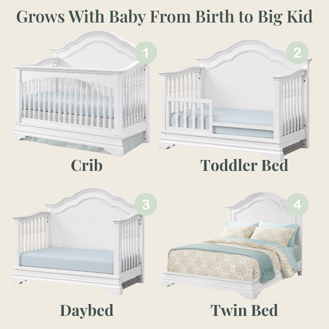 Athena Collection Convertible Crib in Belgium Cream