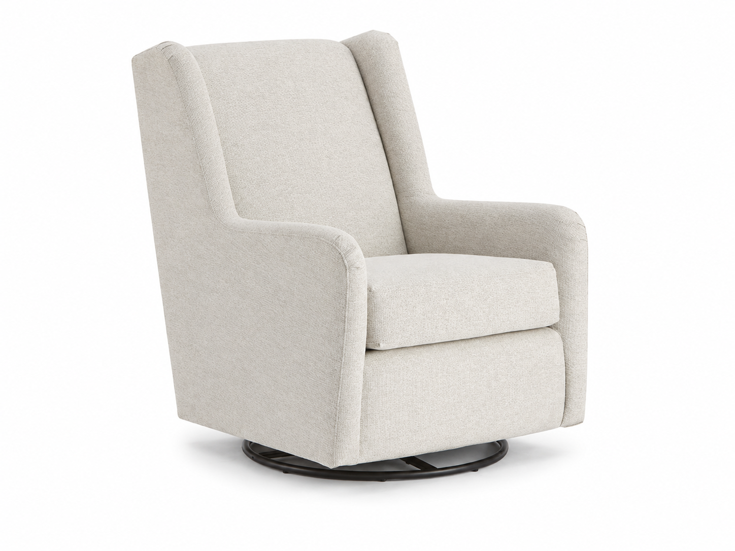 Color: Grey | Brianna Swivel Glider by Best Chairs
