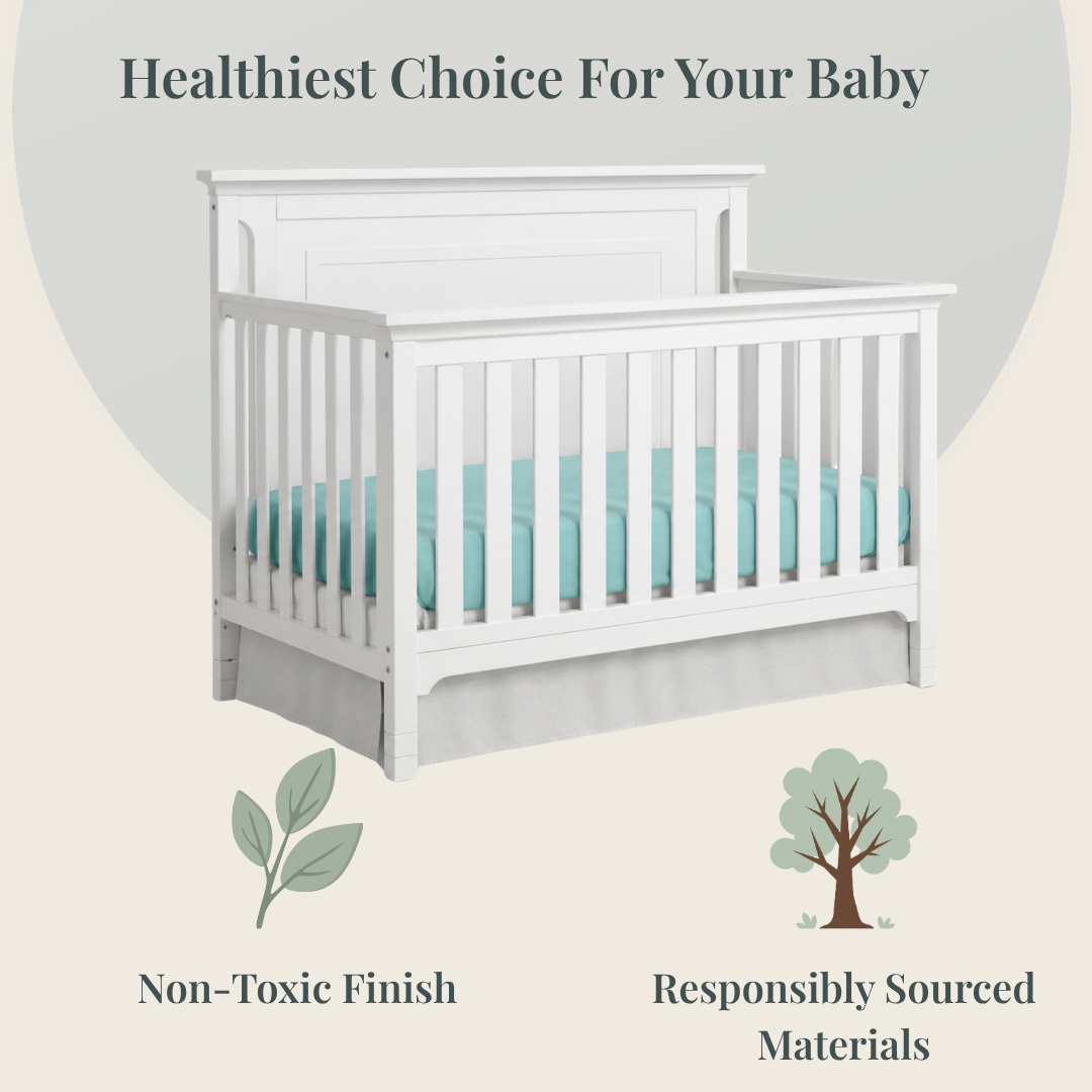 Carino Convertible Crib in White finish
