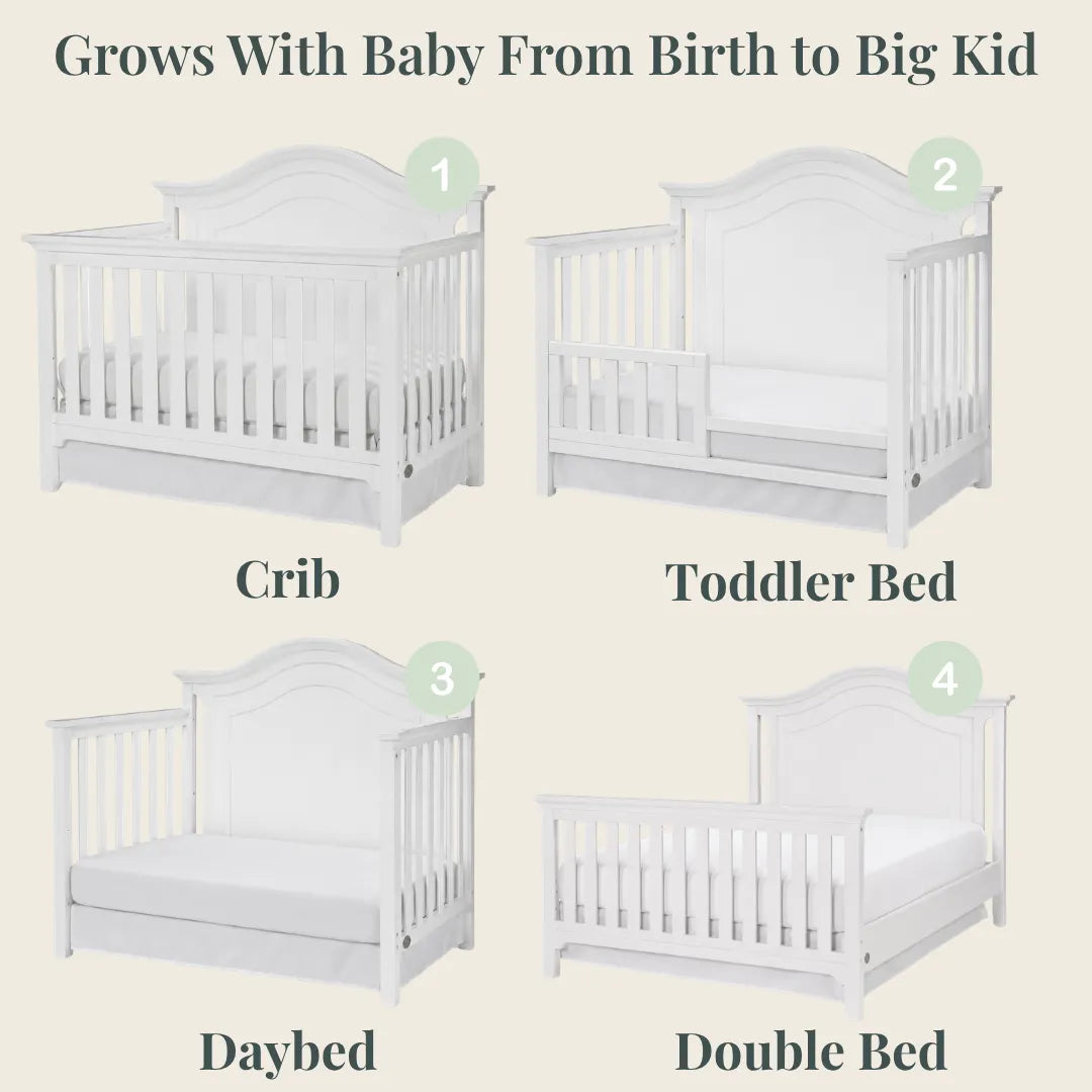 Color: White | Catania Convertible Crib in White Finish