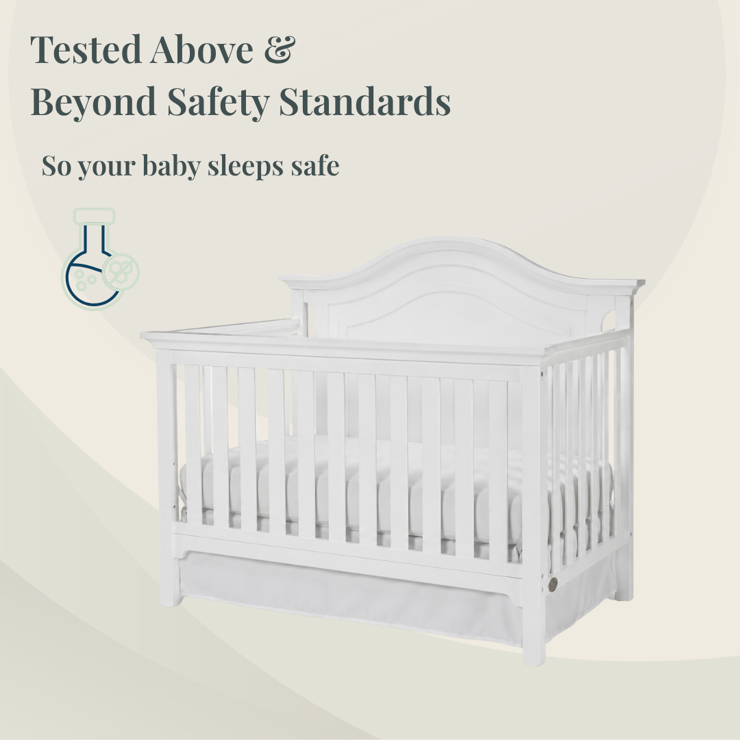 Color: White | Catania Convertible Crib in White Finish