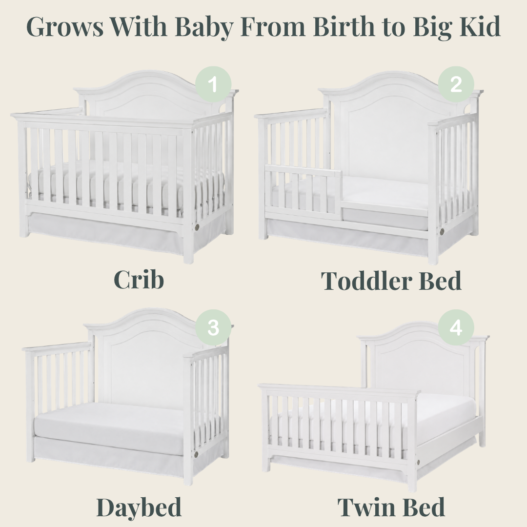 Color: White | Catania Convertible Crib in White Finish
