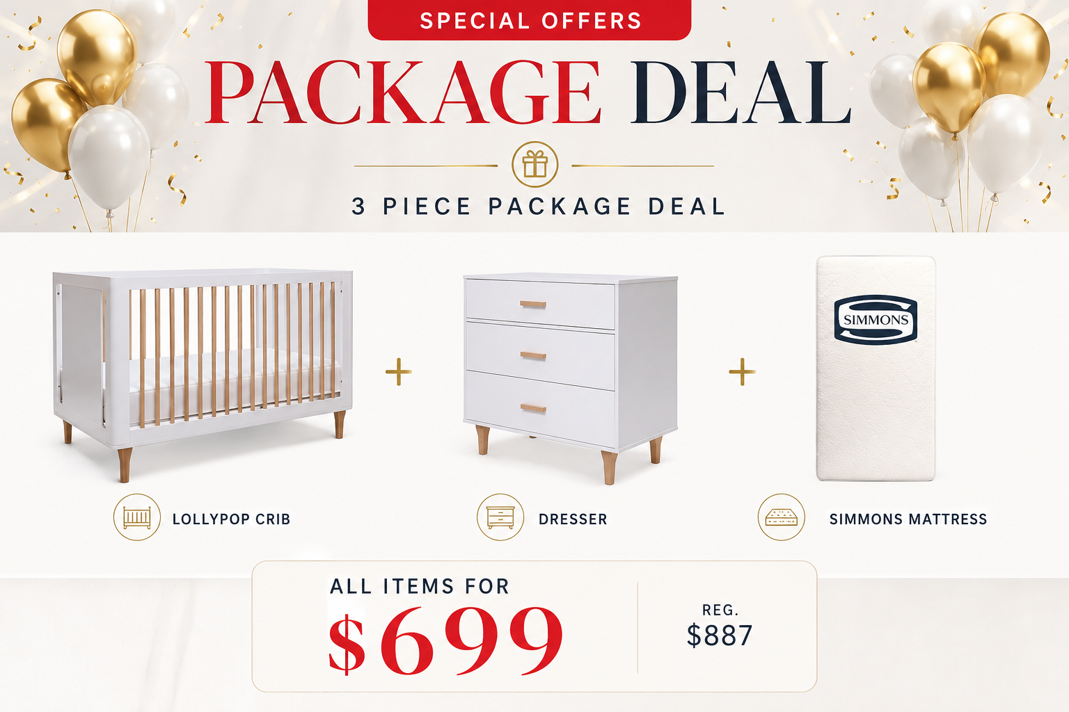 Lollipop Package Deal with Single Dresser